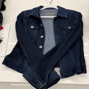 Classic Dark Wash Denim Jacket - Women's